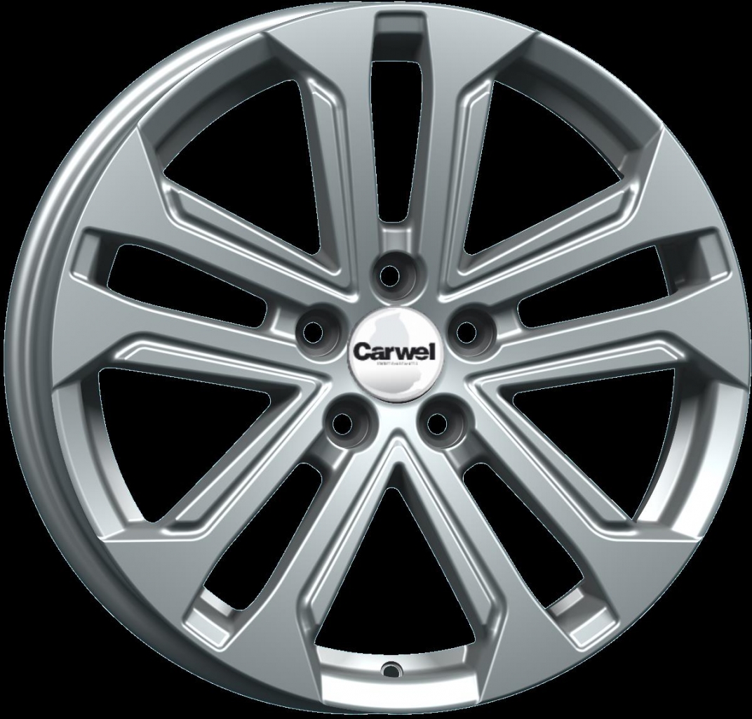 Купить литые диски Carwel Витус 244 (Omoda C5) 7x18 5x108 ET33 D60.1 в  Москве. Цвет Чёрный глянцевый с полированной лицевой частью (121456)